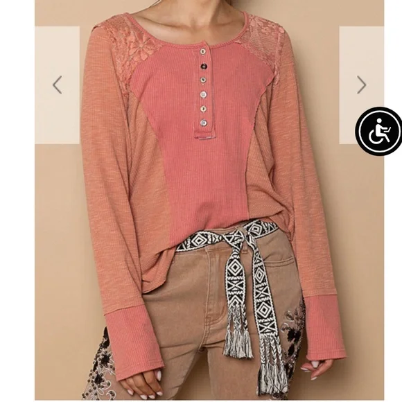 Pol Floral Mesh Back Top - Picture 5 of 9